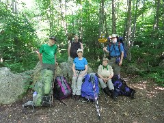 Steve Hayes; Joe; Ruth Bennett McDougal Dorrough; Kathy Disque; Dan Dorrough; West Canada Wilderness